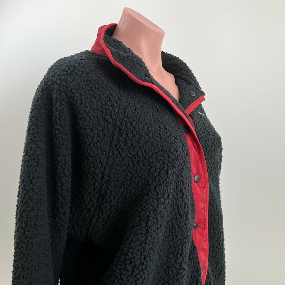 Victoria's Secret PINK Collegiate Collection Fleece Snap Button Black Jacket XS - Picture 8 of 10